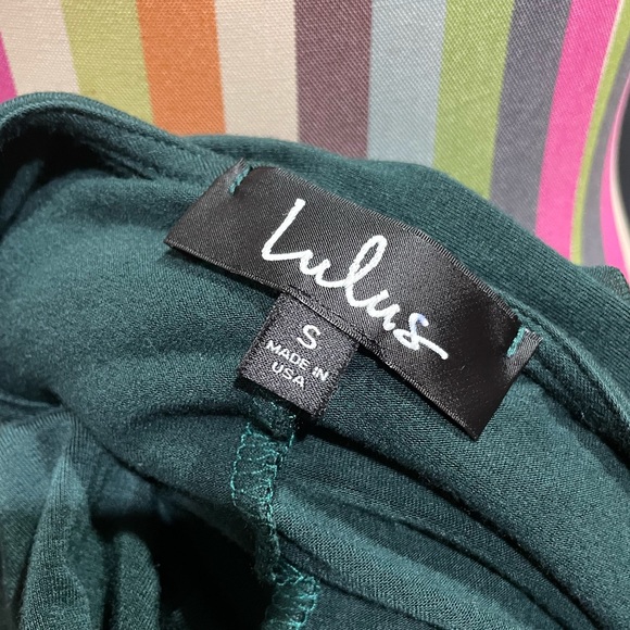 Lulus Swept Away Forest Green Long Sleeve Maxi Dress 0942 - Picture 7 of 8